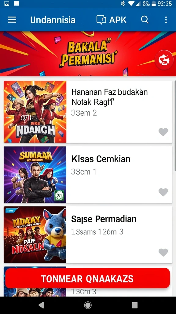 Tangkapan layar memperlihatkan tantangan level yang mendebarkan.