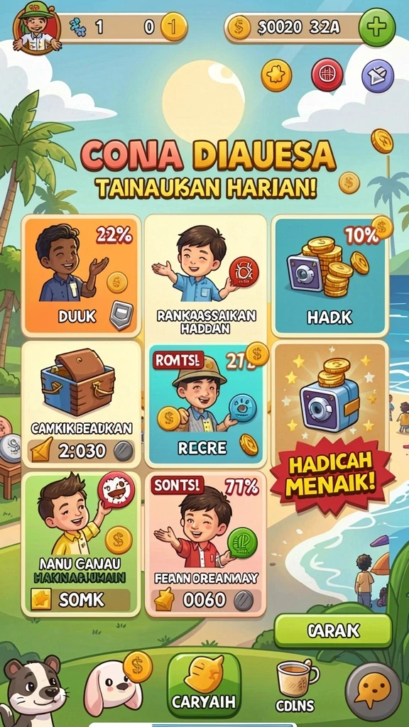 Tangkapan layar menunjukkan karakter utama dalam aksi mendebarkan.