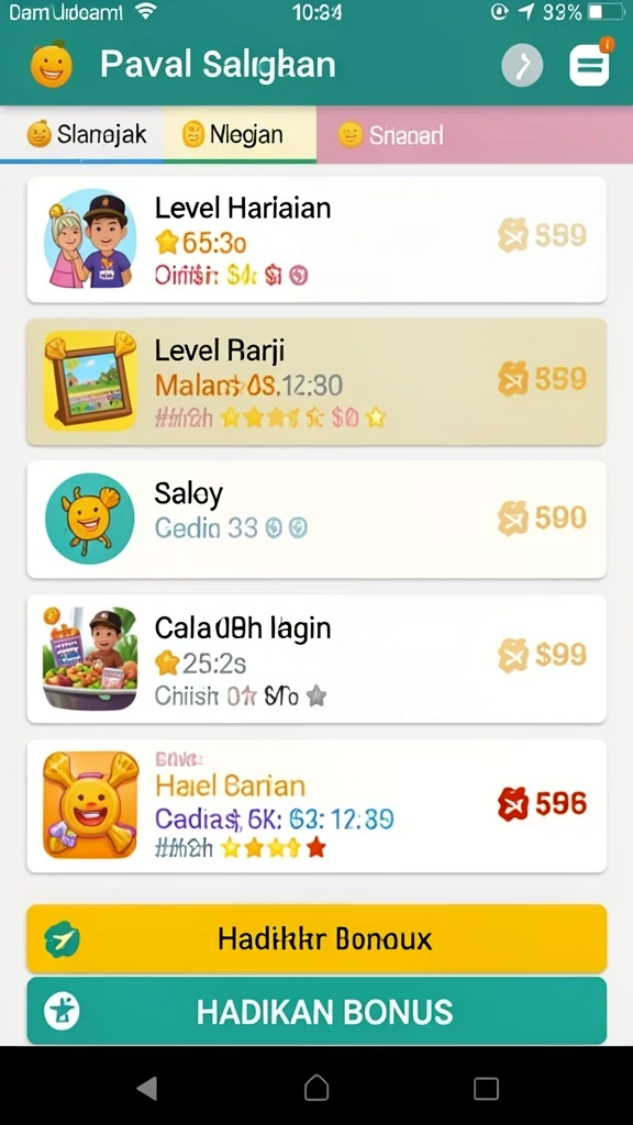 Tangkapan layar saat pemain memenangkan jackpot besar.