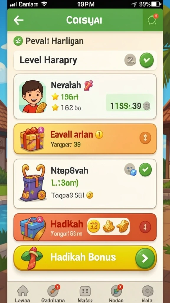 Dapatkan hadiah menarik dengan menyelesaikan misi.