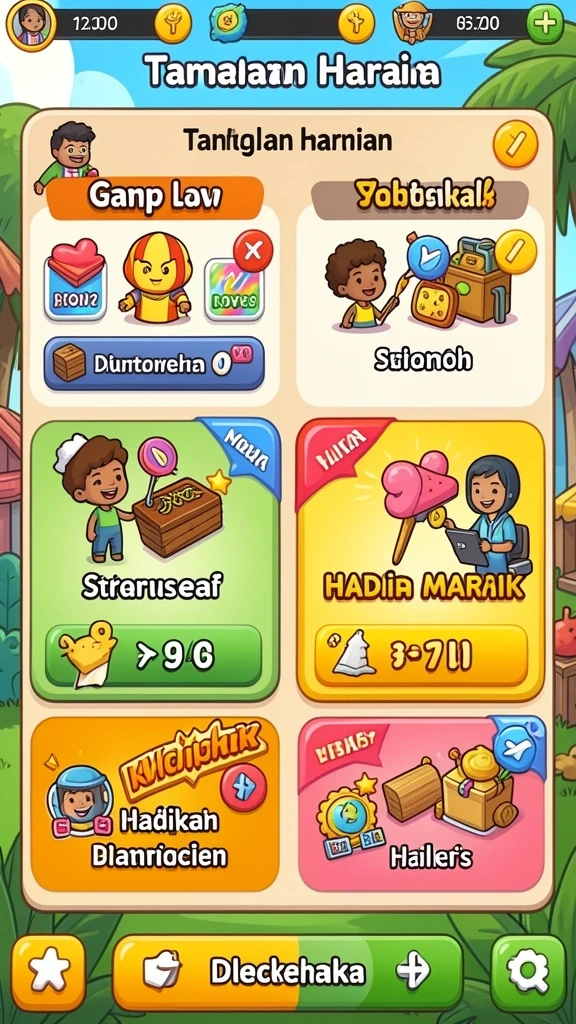 Pengaturan mode permainan yang mudah dipahami.