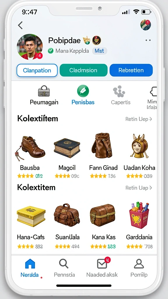 Tampilan menarik dari mesin slot pertama.