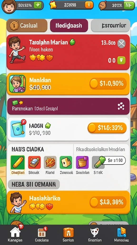 Tangkapan layar ketiga menggambarkan interaksi sosial antara pemain yang bersaing.