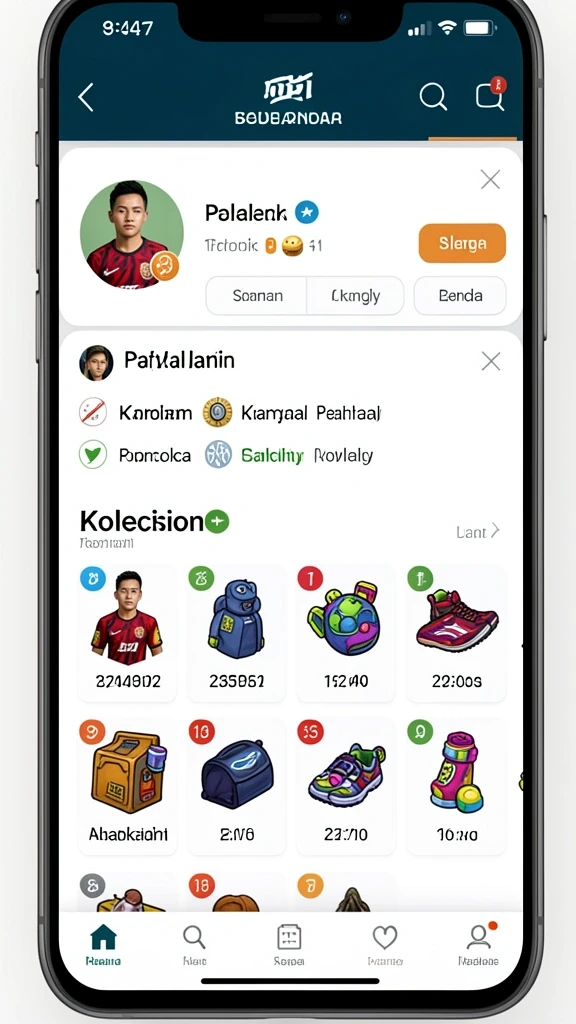 Tangkapan layar karakter unik yang bisa dipilih.