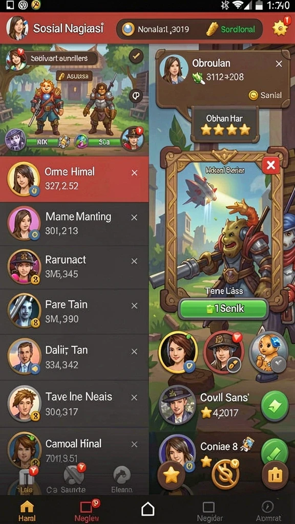 Tampilan menu utama yang intuitif dan menarik.