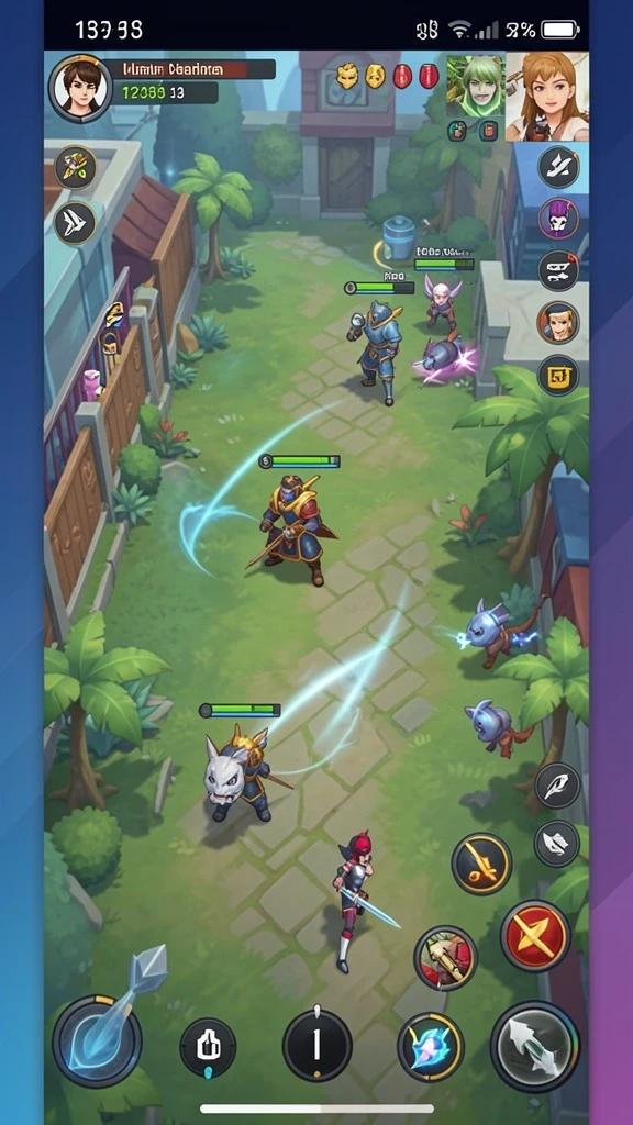 Tangkapan layar yang menunjukkan antarmuka utama game.