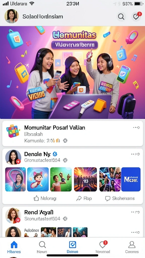 Komunitas aktif di dalam game memudahkan interaksi antar pemain.